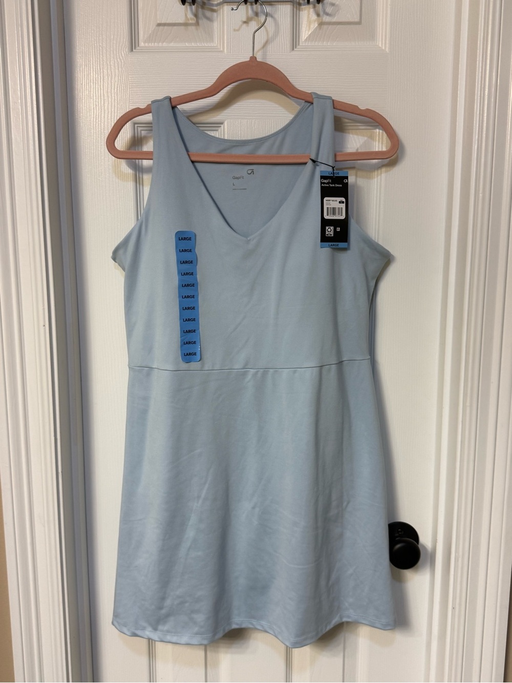 GAP Light Blue V-Neck Active Tank Dress with Shorts